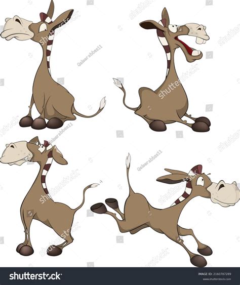 funny small donkey vector template stock vector royalty