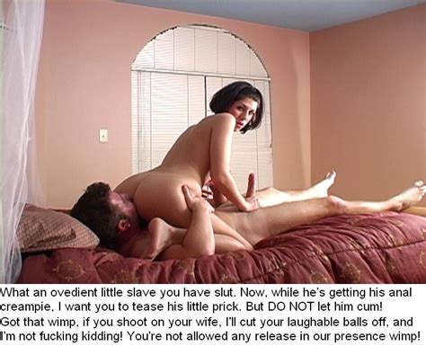 sissy cuckold clean up captions excellent porno