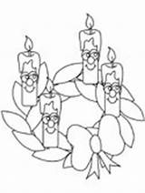 Coloring Christmas Pages Advent Wreath3 Candles Candle Adviento Para Colorear Coronas Con Kids sketch template