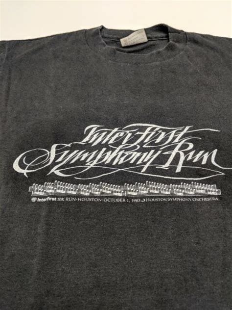 vtg interfirst symphony run  race marathon houston  shirt   hanes  ebay