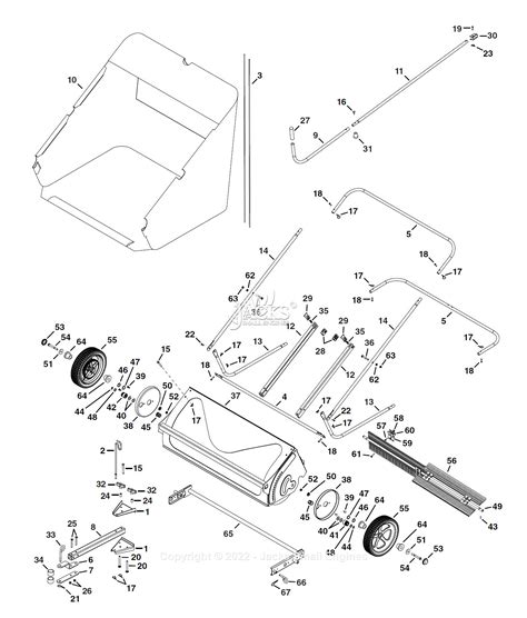 agri fab    lawn sweeper parts diagram  parts list