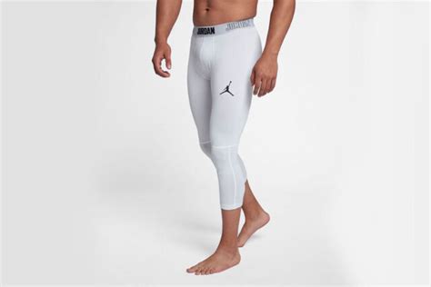 Jordan 23 Alpha Dry 3 4 Tights White Men S Gym Compression Pants