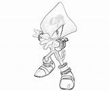 Sonic Coloring Pages Espio Chameleon Charmy Surfing Generations Skill sketch template