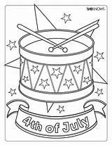 July Coloring Pages 4th Fourth Kids Activity Drum Printable Color Sheets Patriotic Sheknows Flag Printables Drums Disney American Holiday Stars sketch template
