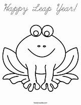 Frog Coloring Pages Leap Year Colouring Preschool Frogs Print Happy Tadpole Noodle Worksheets Eyed Tree Red Cursive Outline Twisty Twistynoodle sketch template