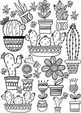 Cactus Coloring Pages Printable Adult Kleurplaat Cute Succulent Colorear Para Popshopamerica Easy Color Mandalas Sheets Flower Plantas Book Kids Board sketch template