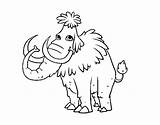 Mammoth Coloring Prehistoric Coloringcrew sketch template