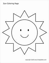 Sun Coloring Printable Pages Large Template Firstpalette Happy Kids Templates Toddler Line Printables sketch template
