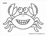 Crab Coloring Printable Pages Templates Crafts Sea Color Firstpalette Template Crabs Kids Craft Draw Activities Beach Ocean Stencils Themed Cute sketch template