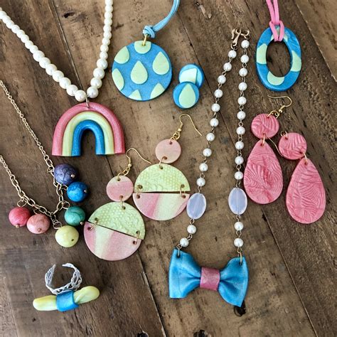 polymer clay jewelry projects    sculpey premo iridescent
