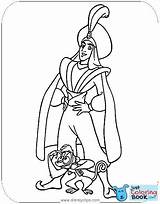 Coloring Aladdin Jafar Pages Disneyclips Elsa Cartoon sketch template