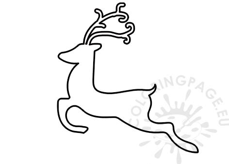reindeer template  printable coloring page