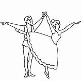 Coloring Ballet Pages Dance Dancing Dancer Drawing Couple Kids Dancers Ballerina Getdrawings Online sketch template