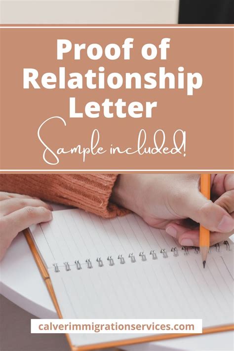 proof  relationship letter sample included