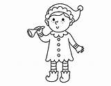 Elf Colorear Trumpet Coloring Para Dibujos Duende Template Pages Imprimir Coloringcrew Con Dibujo Pintar Elfs Christmas Trompeta La sketch template