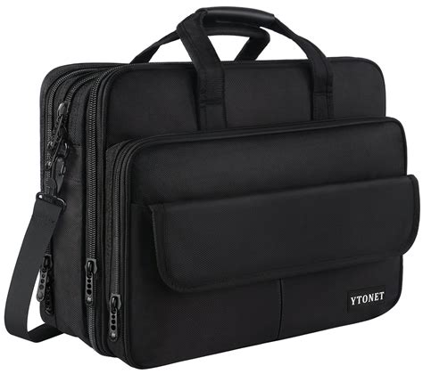 mens briefcase   laptop bag expandable large capacity computer
