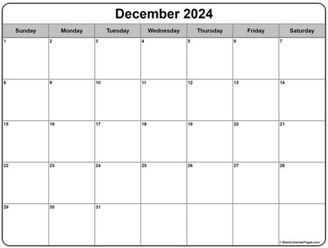 december  calendar  printable calendar