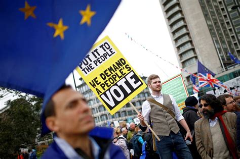 brexit crisis deepens tens  thousands gather  london  demand  referendum abs cbn news