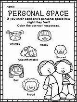 Personal Boundaries Kids Space Activities Social Skills Worksheets Worksheet Teaching Elementary Coloring Sheet Invader Printables Camp Autism Preschool Abuse Therapy sketch template