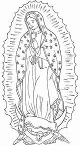 Guadalupe Virgen Virgin Virgencita Dibujar Caricatura Imágenes Jungfrau Catholic María Senhora Advices Chicano Religiöse Rudy Buenos Silkscreen Tatuaje Seleccionar Mexican sketch template