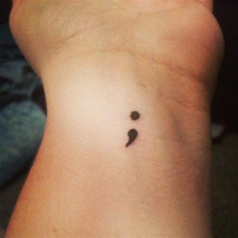 Tattoos Of Semicolons Offer Love And Hope To Those Struggling With