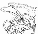 Coloring Rayquaza Pages Kids Print Color sketch template