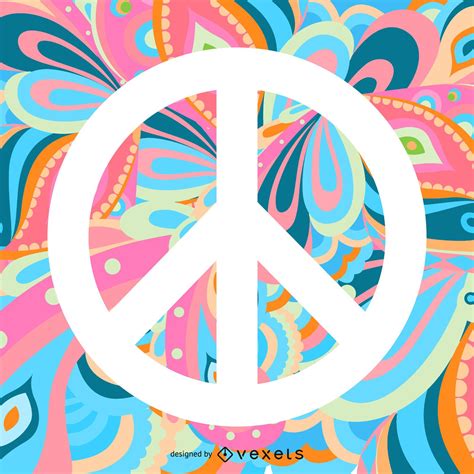 peace sign  colorful background vector