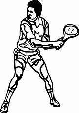 Tennis Coloring Pages Playing Kid Man Court Wecoloringpage Color Getcolorings Print sketch template