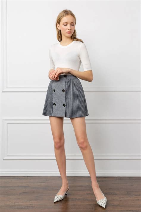jg women s skirts accordion pleated mini skirt grey skirts mini
