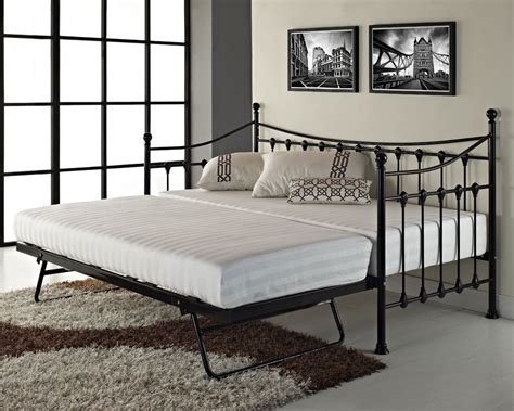 versatile ivory metal guest day bed frame with trundle buy day bed