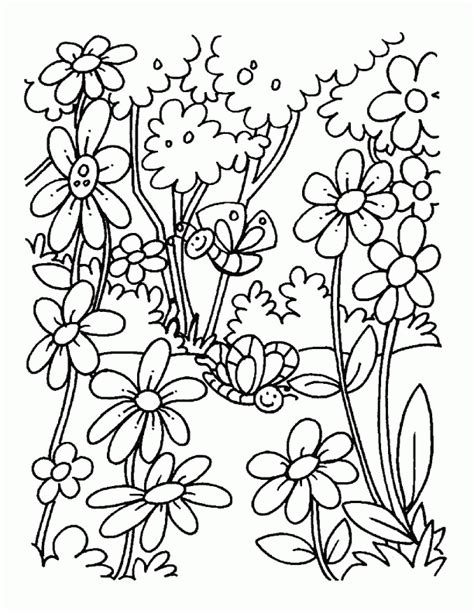 flower garden coloring pages   flower garden coloring