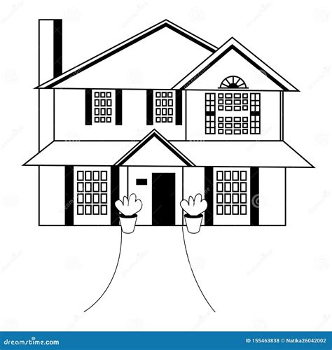 sketch   house architecture  hand drawing vector
