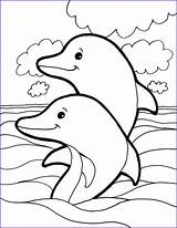 Golfinhos Colorir Haiwan Golfinho Dolphins Imprimir sketch template