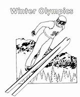 Kleurplaten Skieen Skifahren Saltos Springen Hiver Fisica Alpin Física Skiing Esqui Dessins sketch template