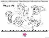 Pony Little Coloring Pages Pie Pinkie Printable Print Prints sketch template