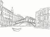 Canal Grand Venecia Para Colorear Rialto Venezia Coloring Dibujo Bridge Dibujos Disegno Da Roma Puentes Drawing Line Visit Salvato Orig08 sketch template