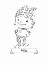 Knight Mike Coloring Size Print sketch template