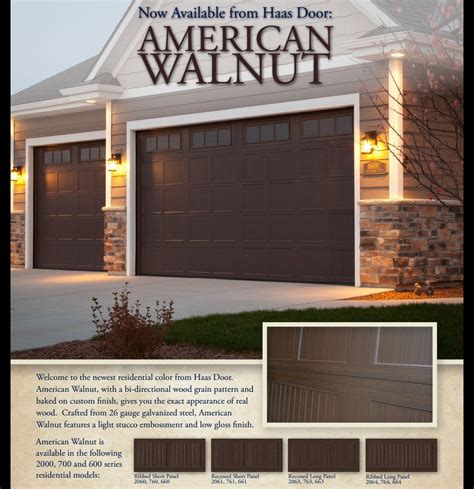 american walnut garage doors garage door design house exterior brown garage door
