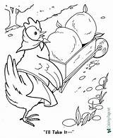 Hen Red Little Coloring Pages Tales Below Printable Click sketch template