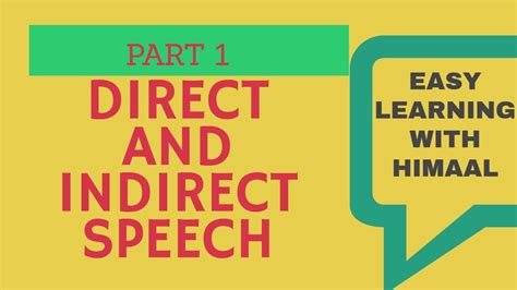 direct  indirect speech part cbse easy learning