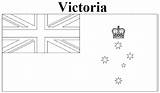 Flag Victoria Coloring Australia Flags Territories States Pages State sketch template