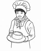 Baker Coloring Pages Drawing Female Teller Bank Jobs Kids Padeiro Activity Sheets Template Getdrawings Popular Coloringhome Torta sketch template