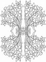 Fleurs Coloriages Adultes Murakami Takashi Relaxation Jacinthes Colorier Kleurplaat Boeket Hyacinths sketch template