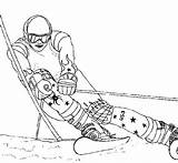 Ski Coloring Pages Skiing Sports Racer Printable Kids Color Book Others Sheets Print Popular sketch template