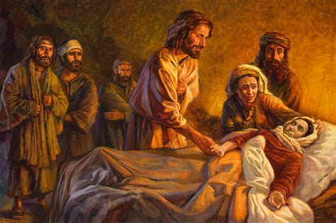 jesus raises jairus daughter   dead gospelimages