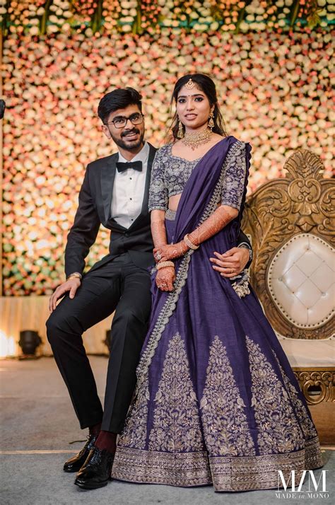 pretty chennai wedding  understated bridal outfits couple