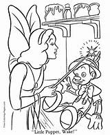 Pinocchio Coloring Pages Fairy sketch template