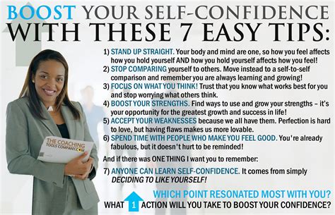 Boost Self Confidence With These 7 Easy Tips Infographic The