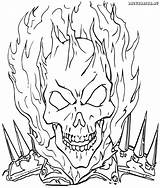 Rider Ghost Coloring Pages Ghostrider Print sketch template