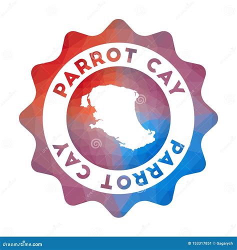 parrot cay  poly logo stock vector illustration  multicolored